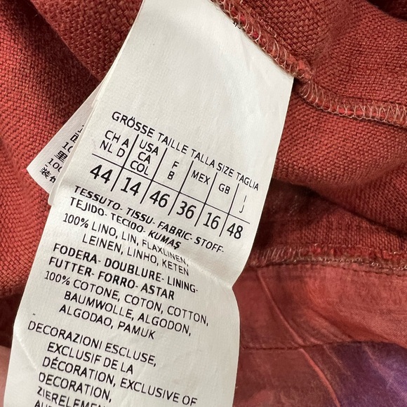 Weekend Max Mara Val Linen Fringe-Trim Midi Dress - Sz 14 - Picture 11 of 15